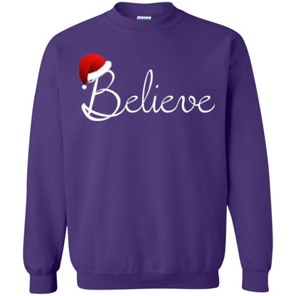 Believe Best Santa Christmas T-shirt Purple