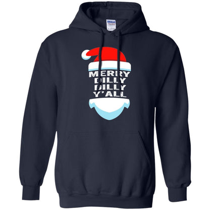 Christmas T-shirt Dilly Dilly Yall Santa Hat Christmas T-shirt Navy