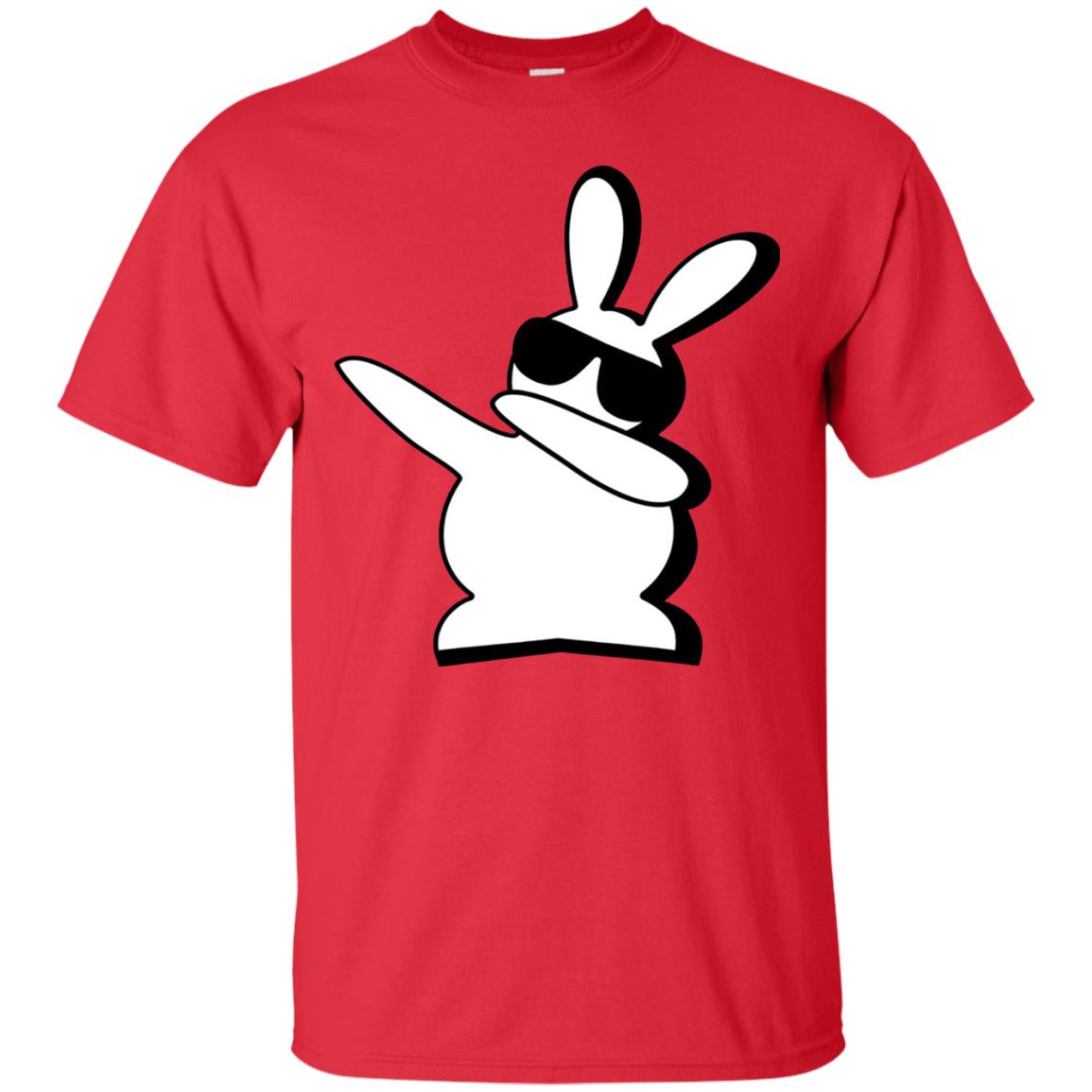 Dabbing Hip Hop Bunny Easter Dab Rabbit Dance T-shirt Red