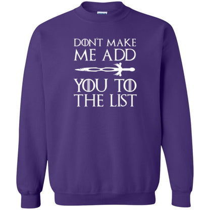 Games Of Thrones T-shirt Don_t Make Me Add You To List Purple