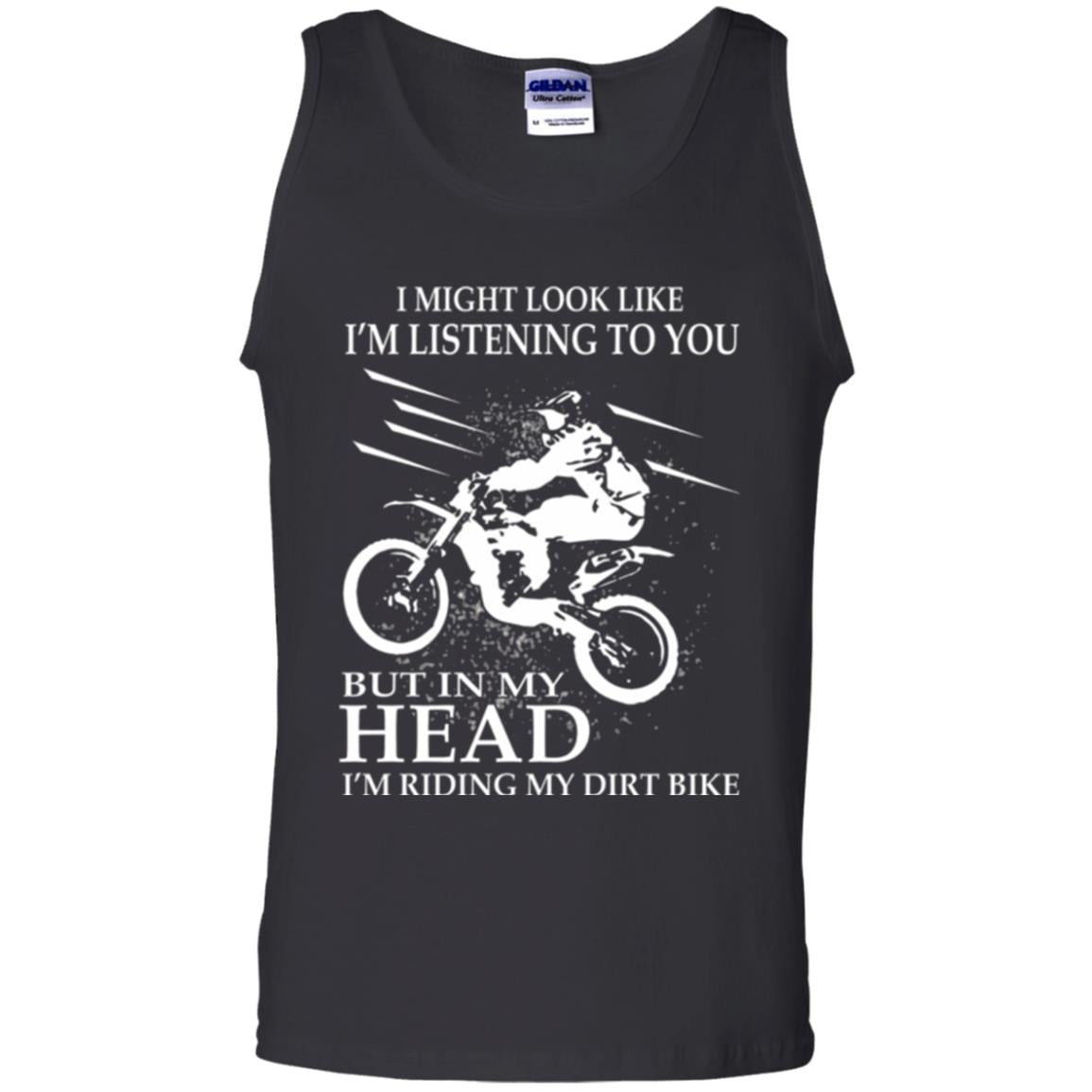 Funny Motocross T-shirt I_m Riding My Dirt Bike Black