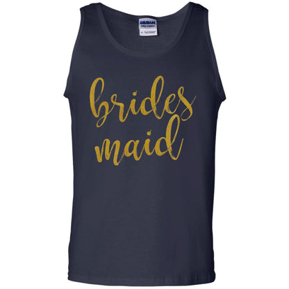 Bridesmaid Gold Glitter Bridal Shower T-shirt Navy