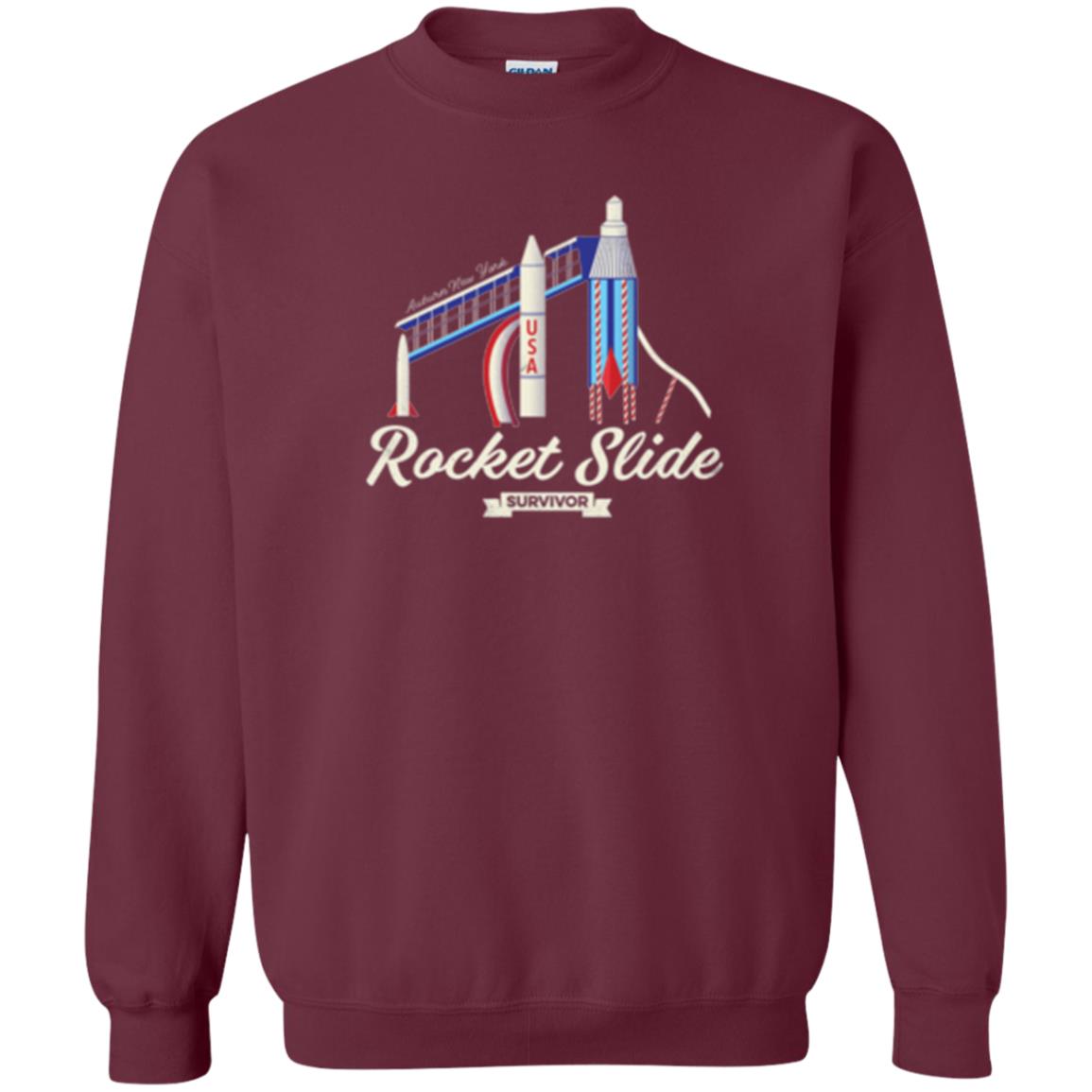 I Survived The Rocket Slide T-shirt Maroon