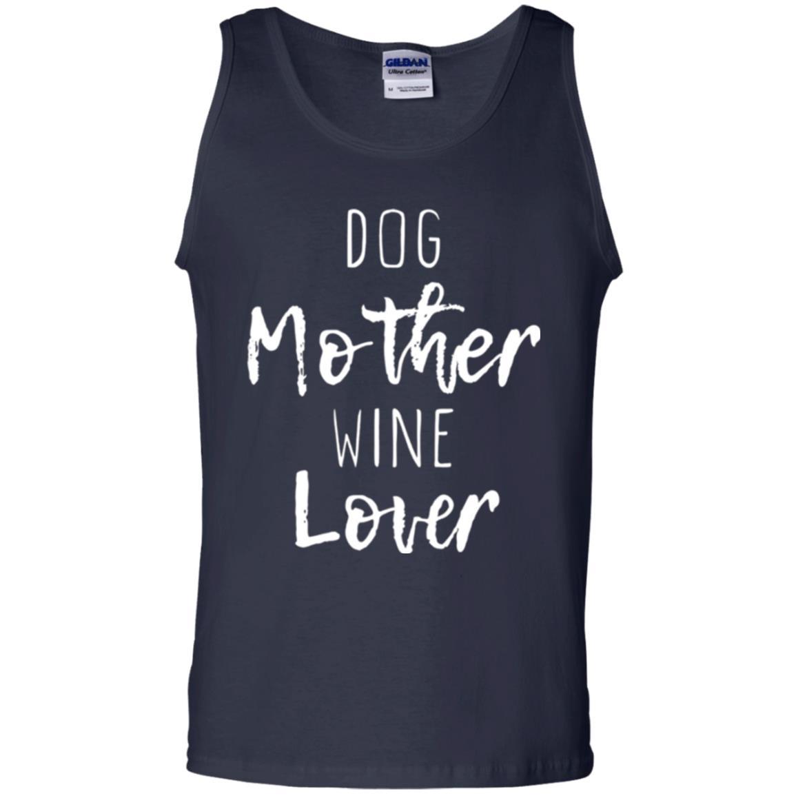 Dog Lover T-shirt Dog Mother Wine Lover T-shirt Navy