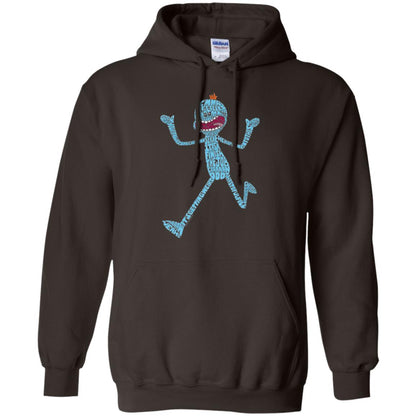 Cartoon T-shirt It_s Mr. Meeseeks Typography Dark Chocolate