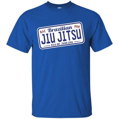 Funny Jiu Jitsu Bjj License Plate T-shirt Royal
