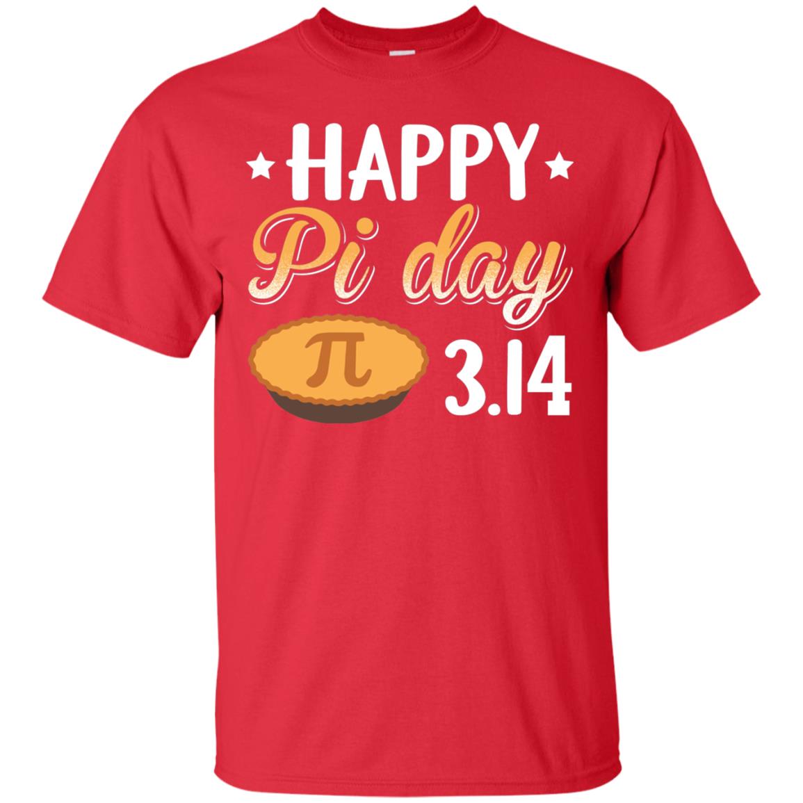 Happy Pi Day 3.14 Funny Math Lover T-shirt Red