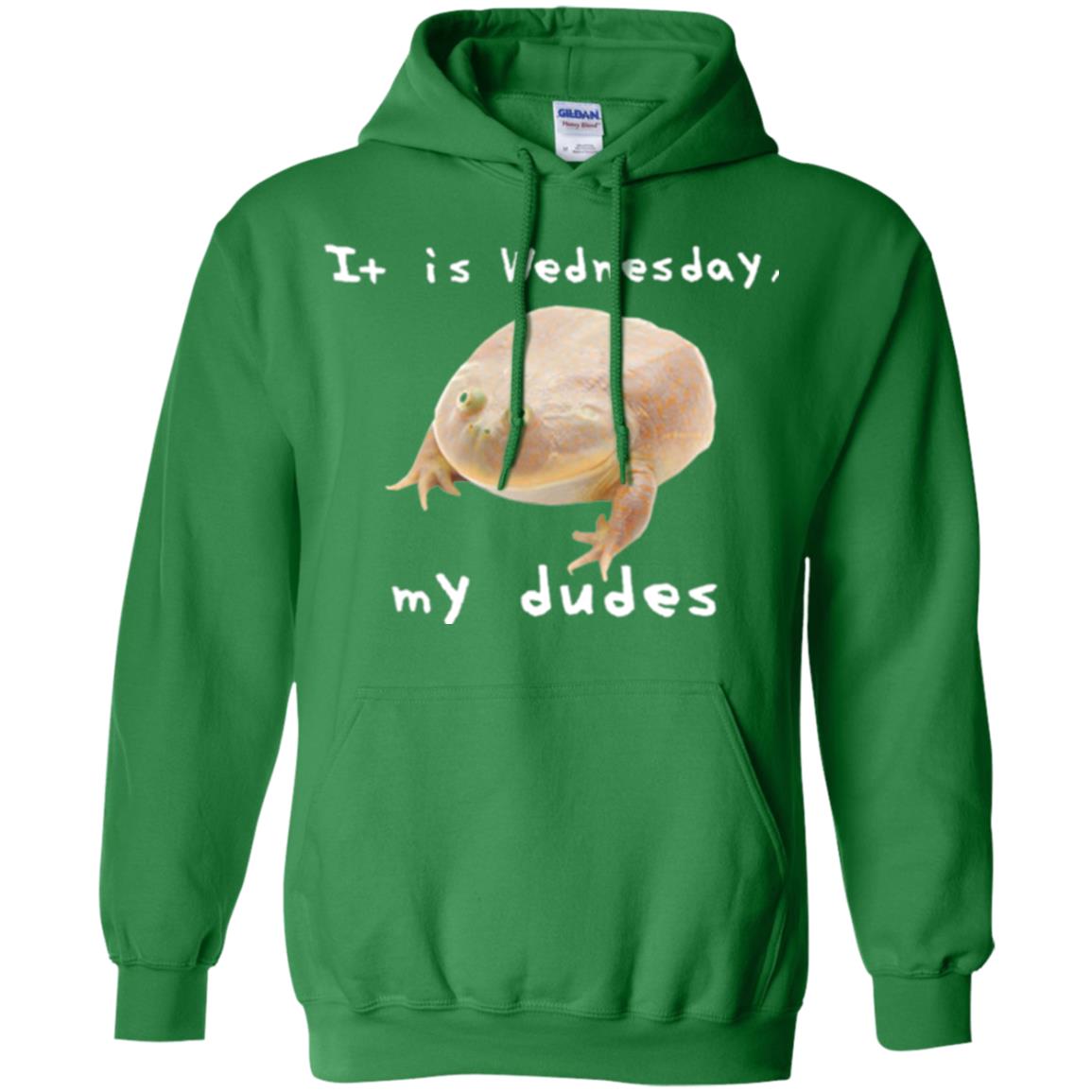 Funny Frog T-shirt It Is Wednesday My Dudes Irish Green