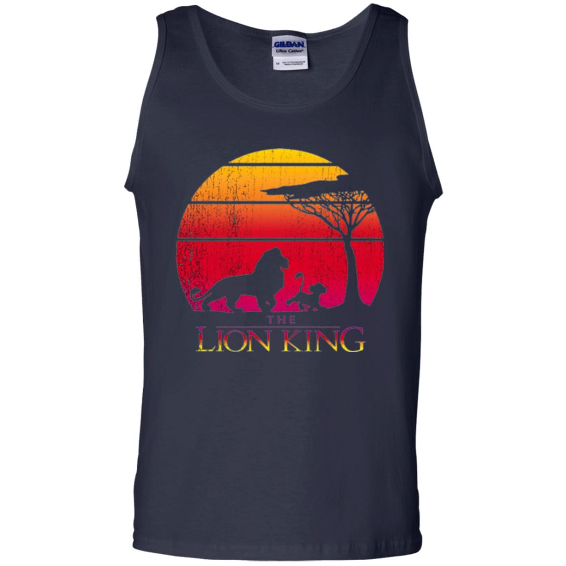 Cartoon T-shirt Lion King Vintage Sunset Navy