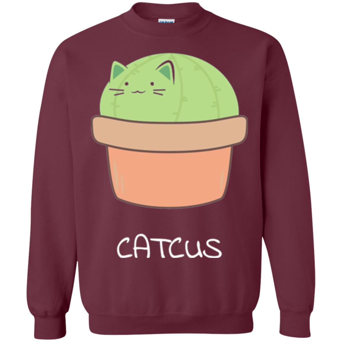 Cat Lovers T-shirt Catcus Maroon