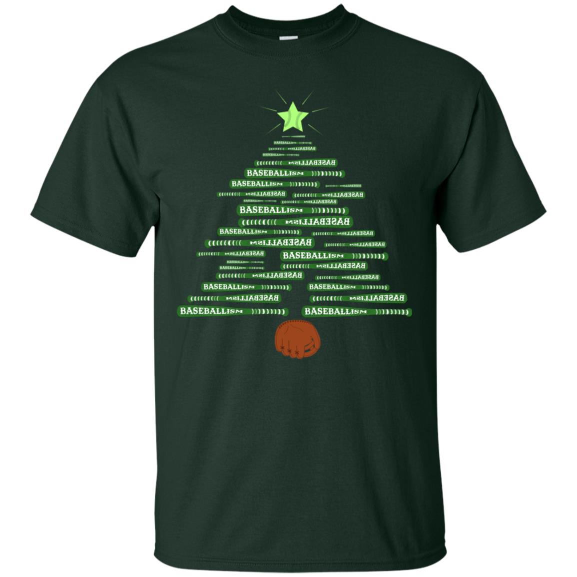 Baseballism Christmas Tree Gift Shirt Forest