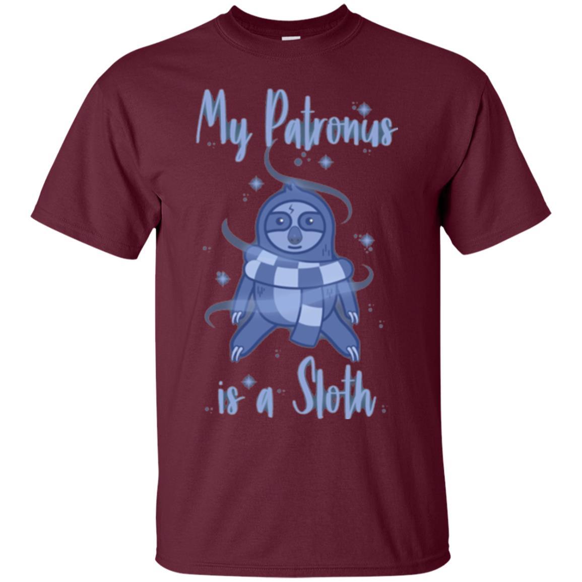 Film T-shirt My Patronus Is A Sloth T-shirt Maroon