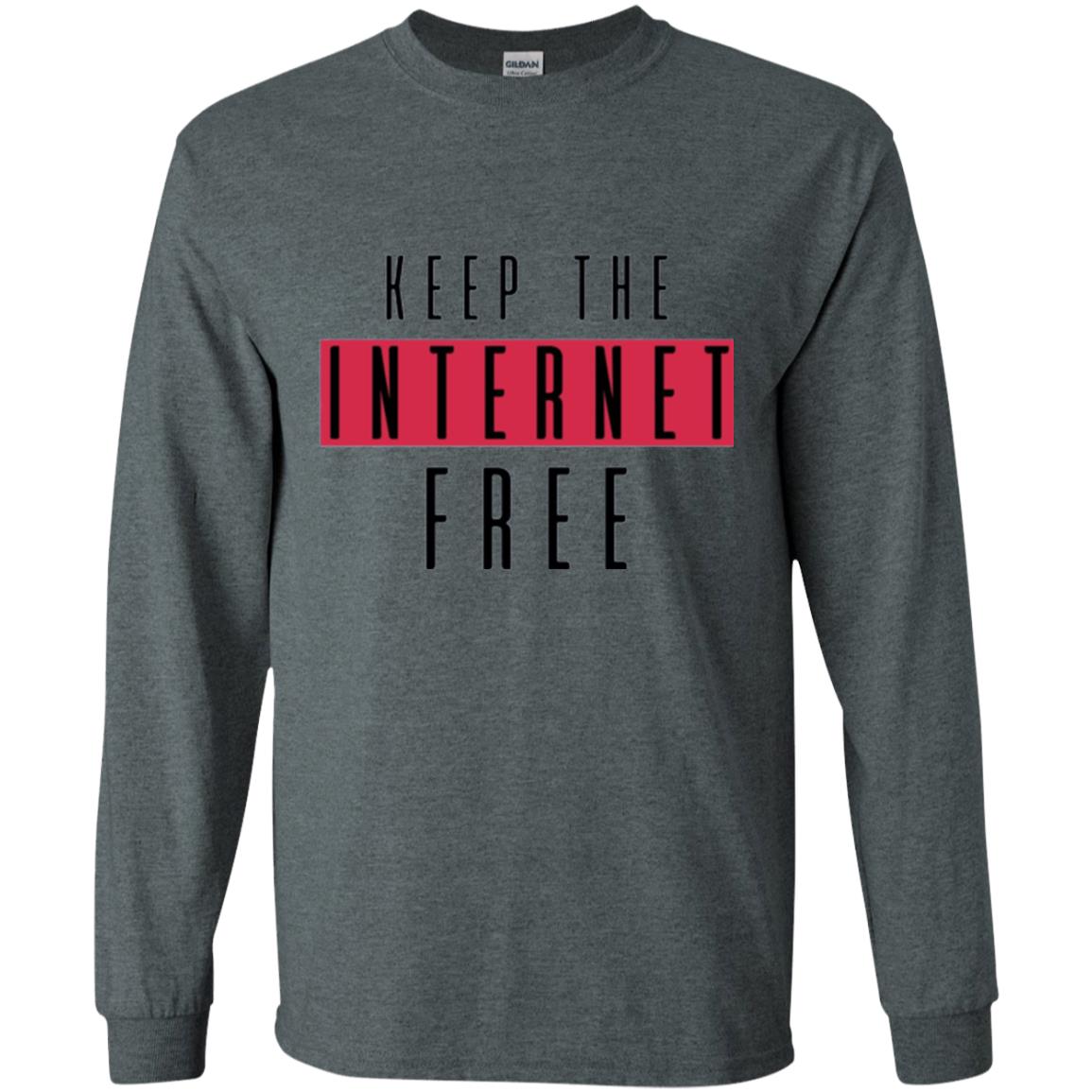 Keep The Internet Free T-shirt Dark Heather