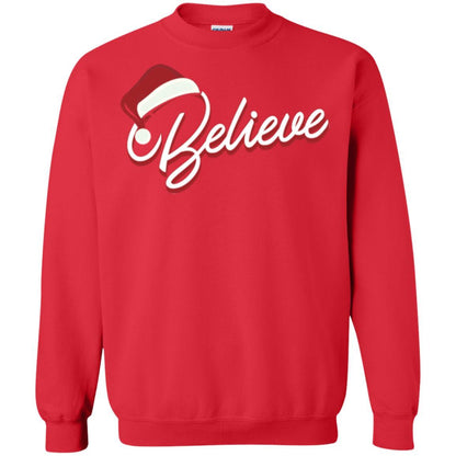 Christmas T-shirt Believe In Santa Claus Red