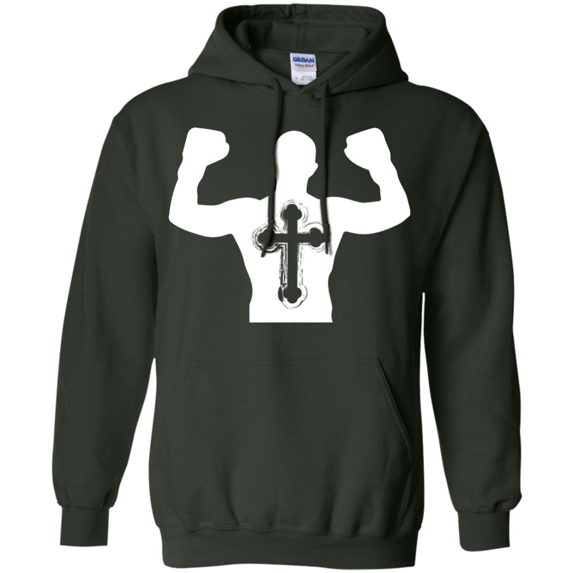 Christian Gym Exercise Workout T-shirt Forest Green