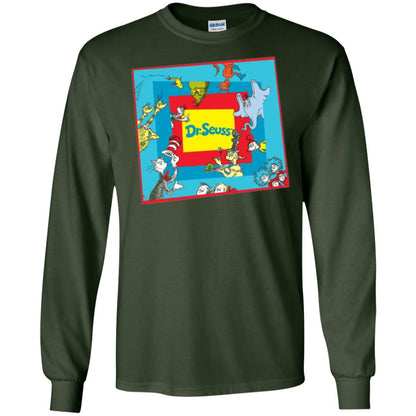 Dr. Seuss Character National Wear Red Day T-shirt Forest Green