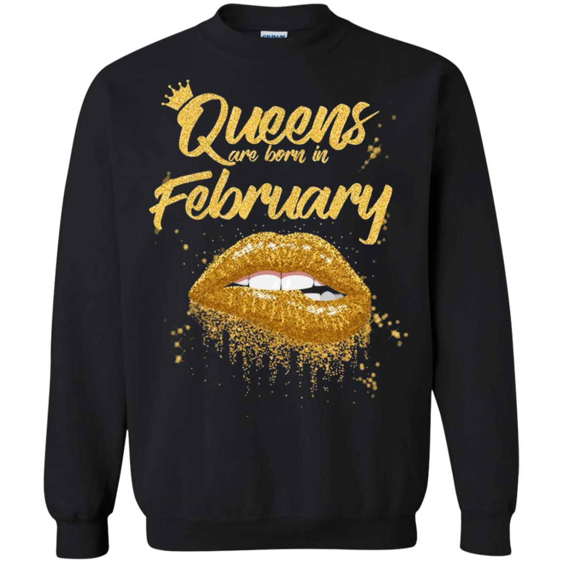 Black Women T-shirt Queens Are Born In February Birthday Black