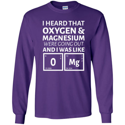 Science T-shirt I Heard That Oxygen And Magnesium Were Going Out Purple