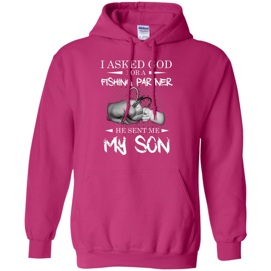 Fishing Daddy Shirt I Asked God For A Fishing Partner He Sent Me My Son Heliconia