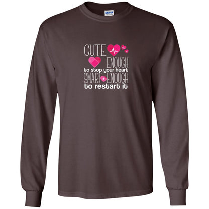 Cute Enough To Stop Your Heart Smart Enough To Restart It Nursing Student Dark Chocolate