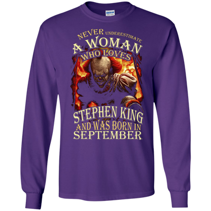 September T-shirt Never Underestimate A Woman Who Loves Stephen King