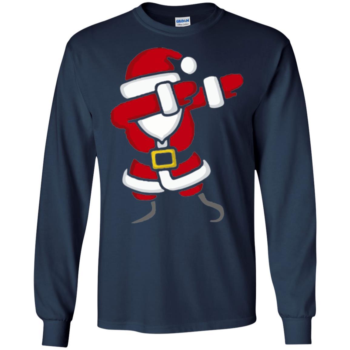 Christmas T-shirt Dabbing Santa Claus Navy