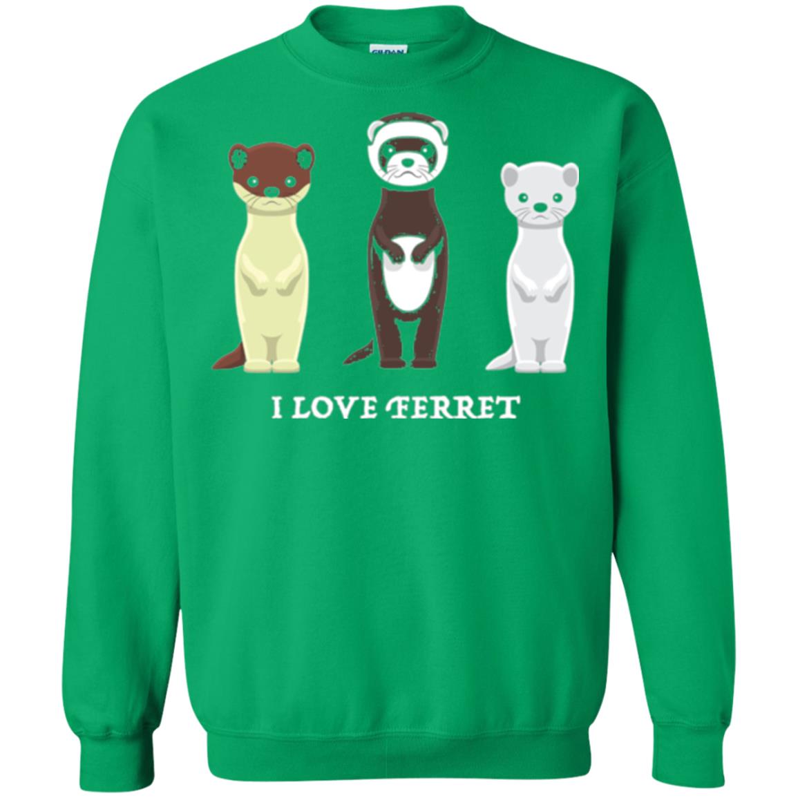Ferret T-shirt I Love Ferret Irish Green