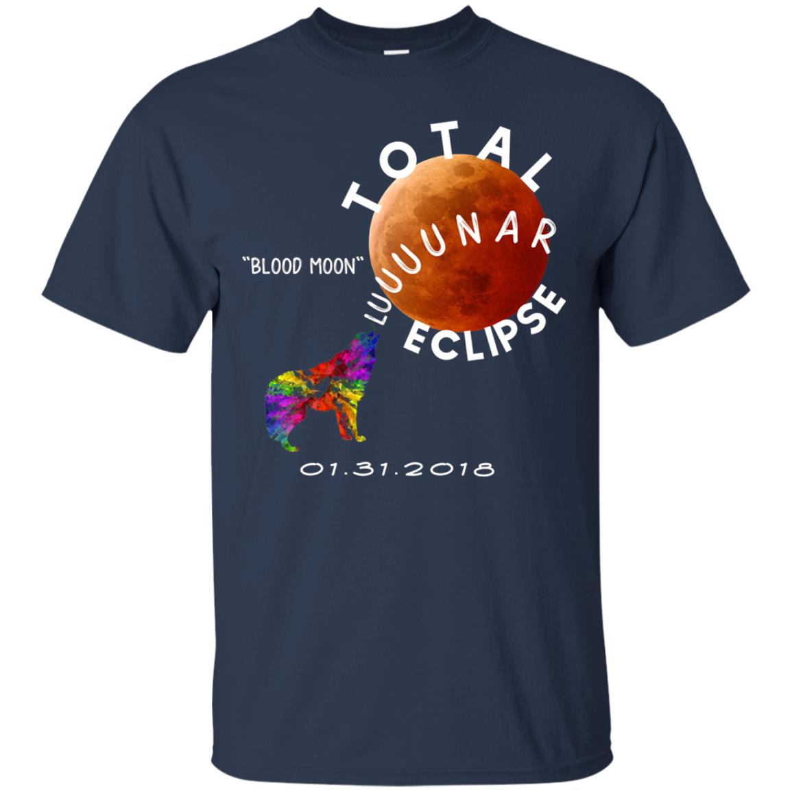 Best Total Lunar Eclipse Shirt 2018 Blood Moon T-shirt Navy