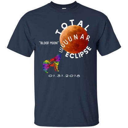 Best Total Lunar Eclipse Shirt 2018 Blood Moon T-shirt Navy