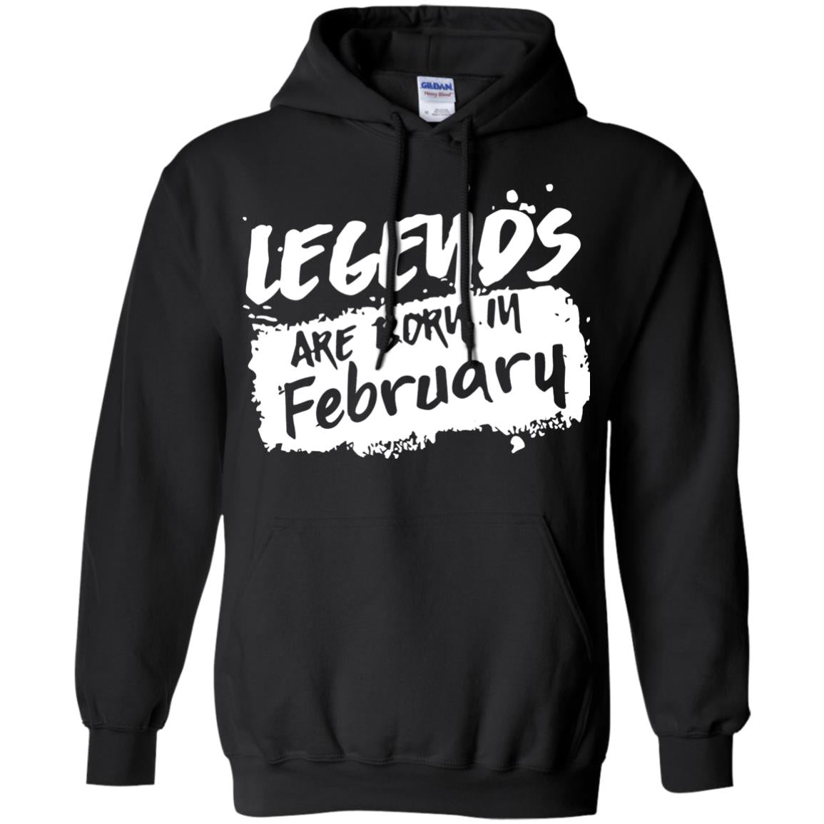 February Birthday Shirt Legends Are Born In February Black