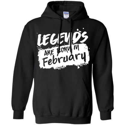 February Birthday Shirt Legends Are Born In February Black