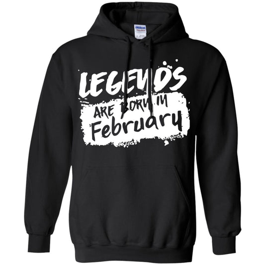 February Birthday Shirt Legends Are Born In February Black