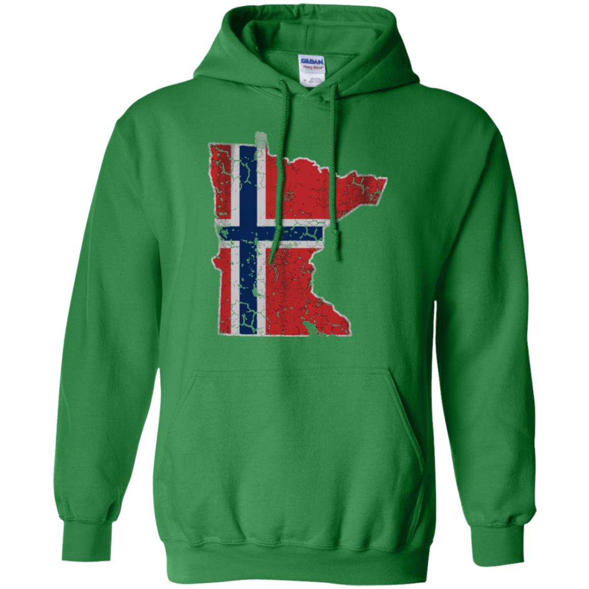 Minnesota Norwegian American Norge Norway Flag T-shirt Irish Green