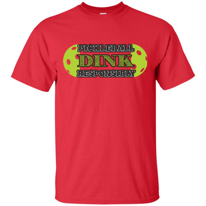 Pickleball T-shirt Dink Responsibly Red