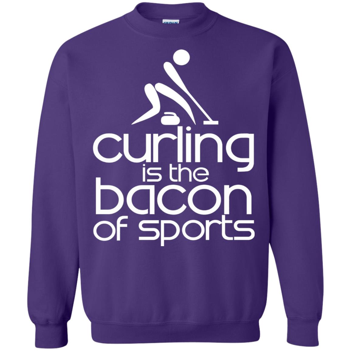 Funny Curling Is The Bacon Of Sports T-shirt Purple