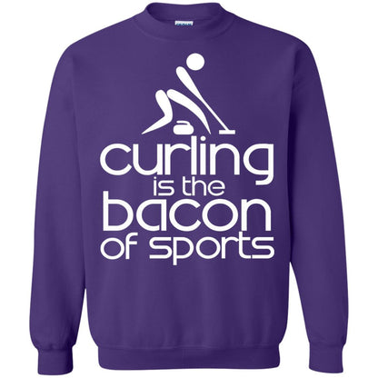 Funny Curling Is The Bacon Of Sports T-shirt Purple