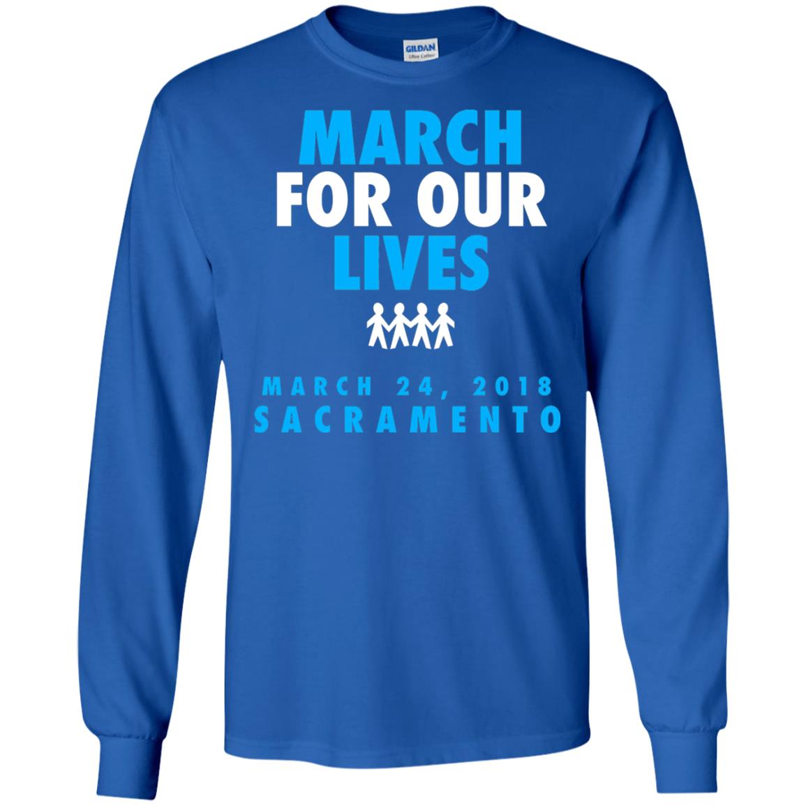 March For Our Lives March 24 2018 Sacramento Anti Gun T-shirt Royal