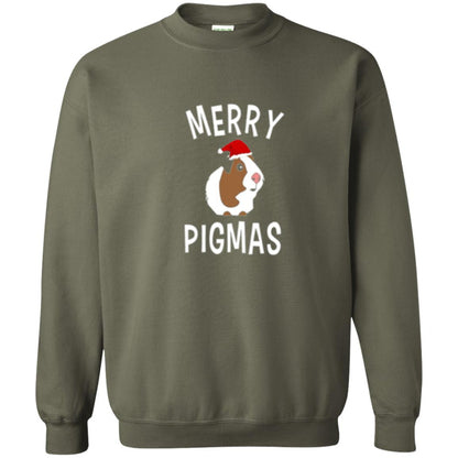 Guinea Pig Lover T-shirt Merry Christmas Pigmas Military Green