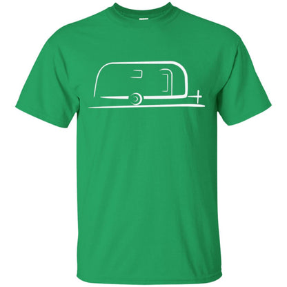Vintage Airstream Style Streamlined Trailer T-shirt Irish Green