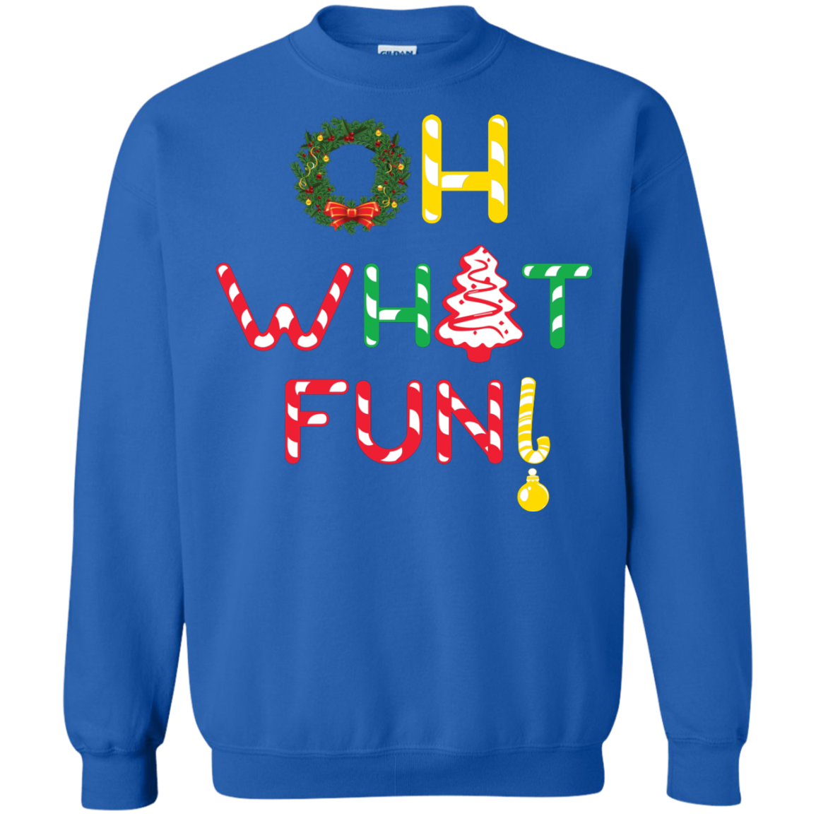 Christmas T-shirt Oh What Fun Royal