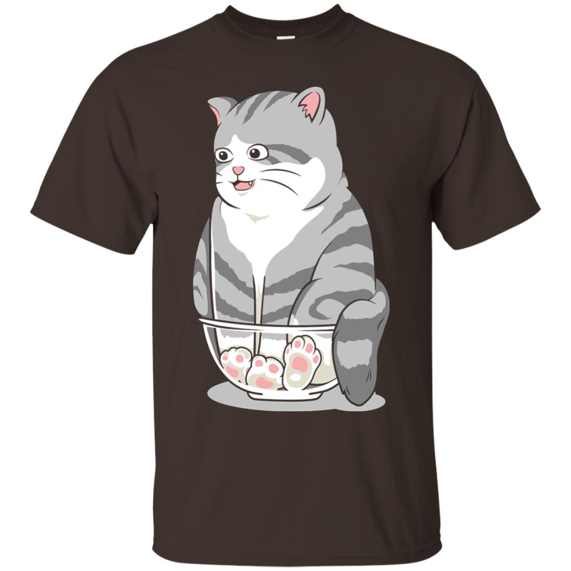 Cat Smile Cat Lover T-shirt Dark Chocolate
