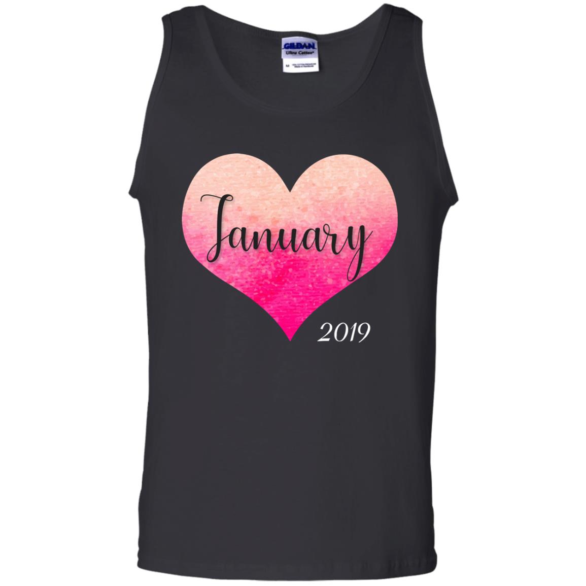Pregnancy Reveal Announcement Party January 2019 Shirt Black
