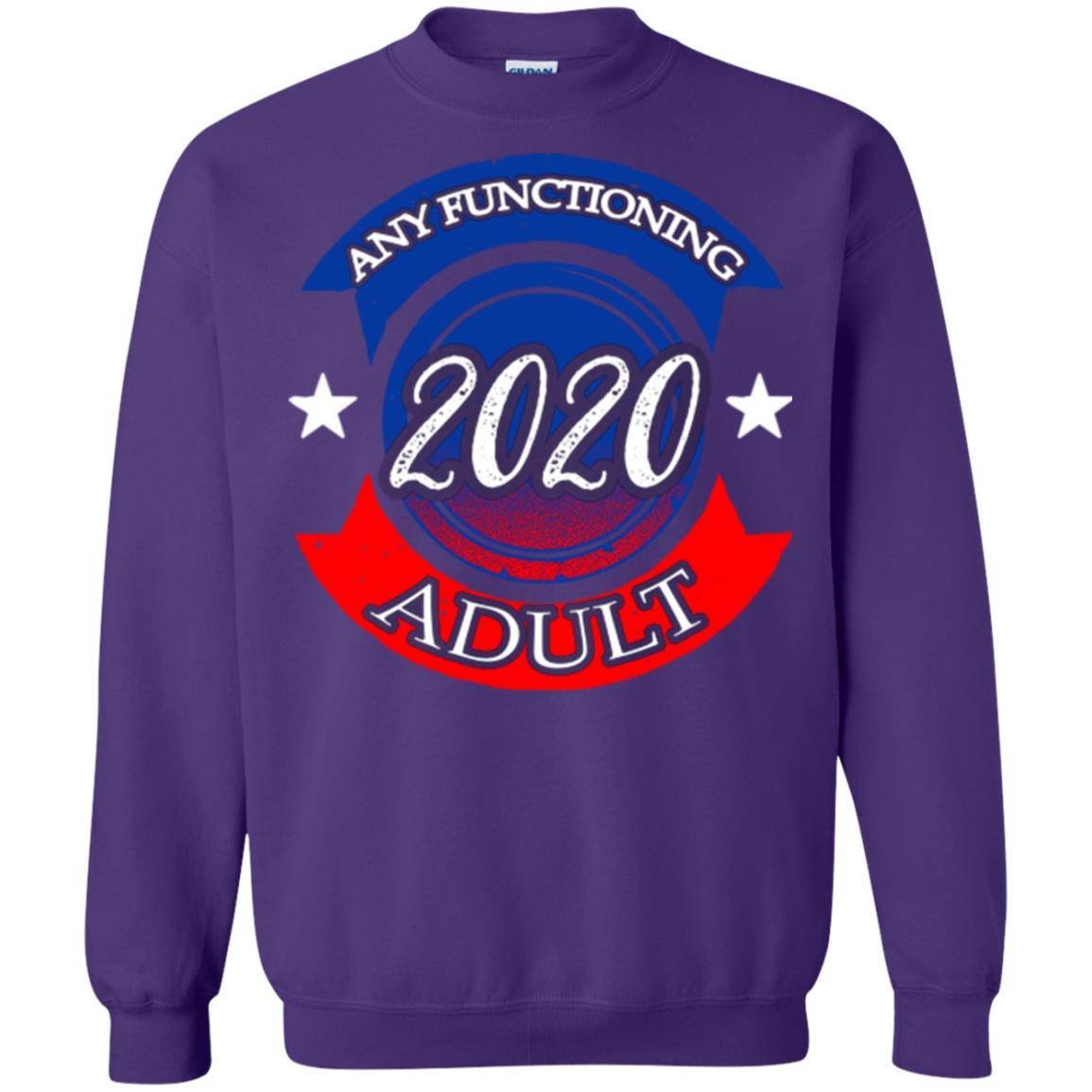 American Election Bumper T-shirt Any Functioning Adult 2020 Purple