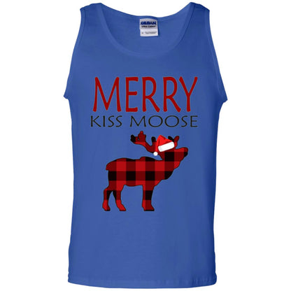 Christmas T-shirt Merry Kiss Moose Royal