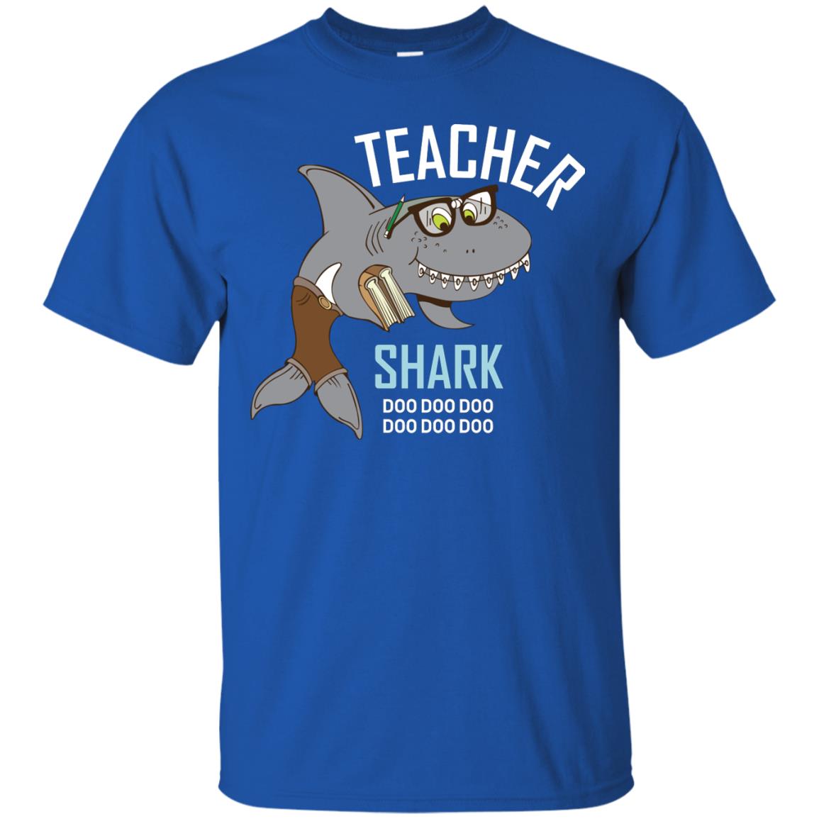 Teacher Shark Doo Doo Doo Family Shark Shirt Royal