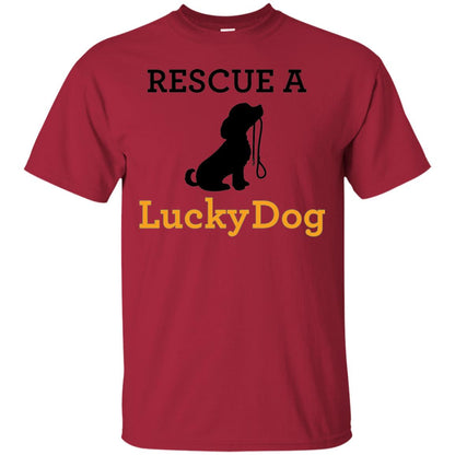 Lucky Dog Rescue A Lucky Dog T-shirt Cardinal