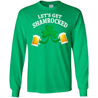 Patrick_s Day T-shirt Let_s Get Shamrocked Irish Green