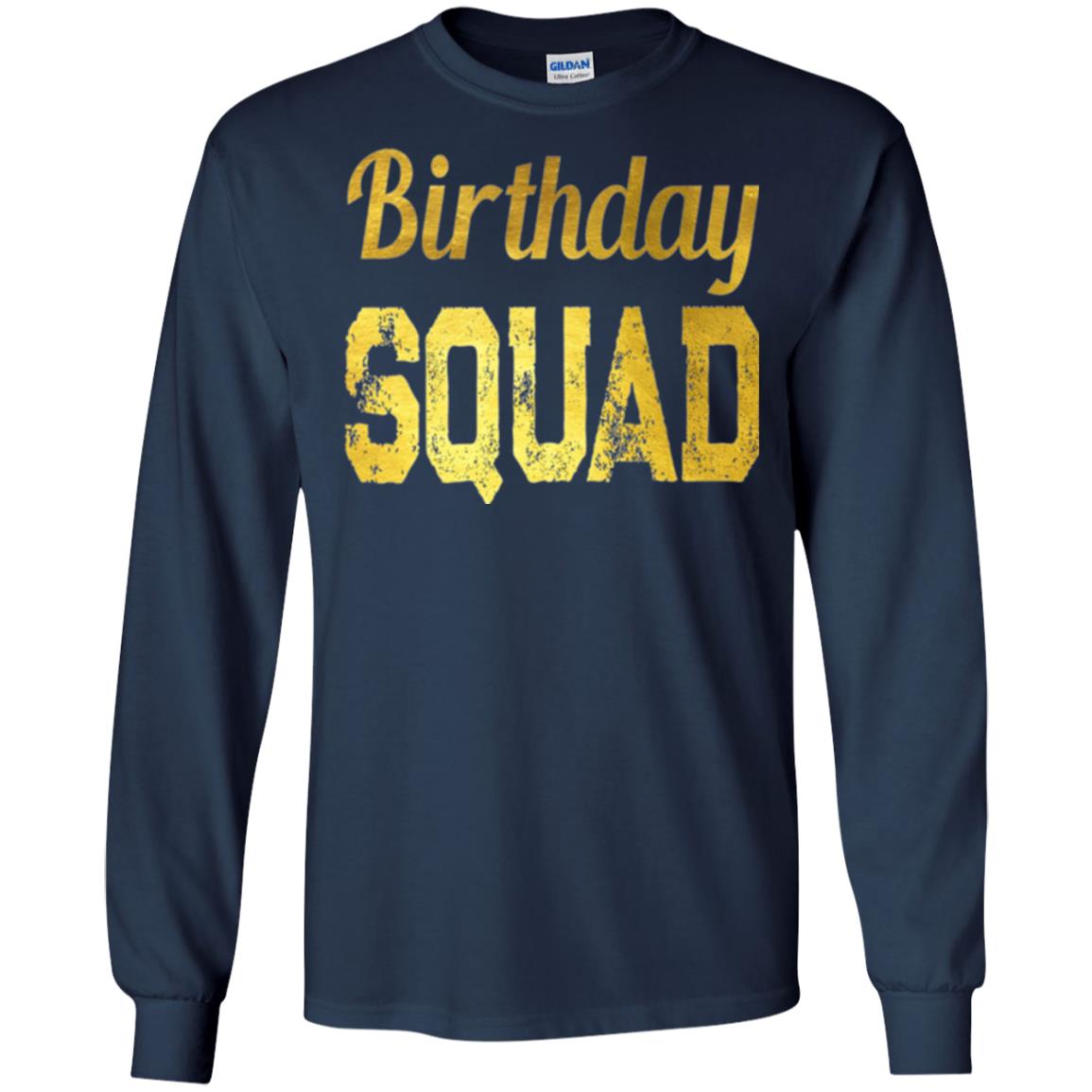 Birthday Squad Gold T-shirt Navy