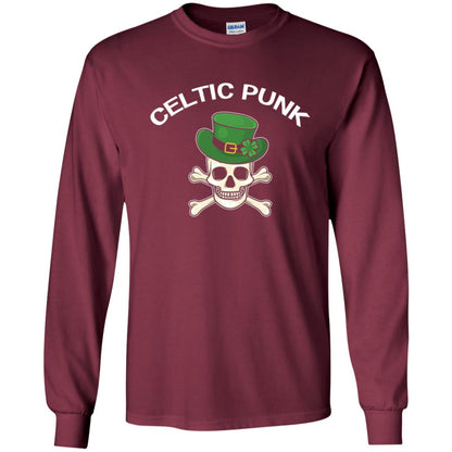 Celtic Punk Rock Irish St. Patrick_s Day T-shirt Maroon