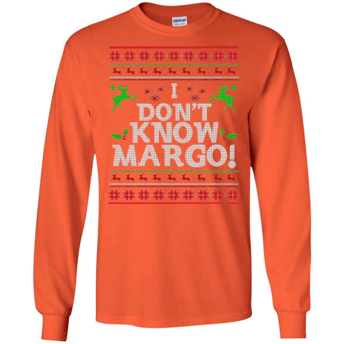 Christmas T-shirt I Don't Know Margo Orange